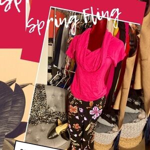 Hot Pink Express Cowl Neck Sweater